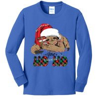 Slow Ho Ho Merry Slothmas Christmas Vibes Xmas YAll Gift Kids Long Sleeve Shirt