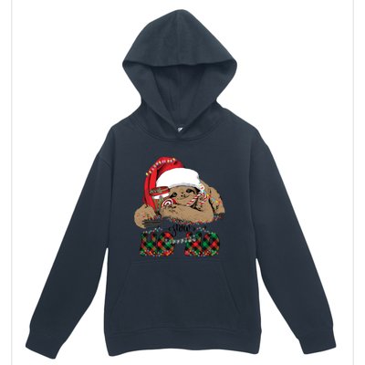 Slow Ho Ho Merry Slothmas Christmas Vibes Xmas YAll Gift Urban Pullover Hoodie