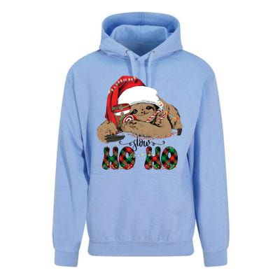 Slow Ho Ho Merry Slothmas Christmas Vibes Xmas YAll Gift Unisex Surf Hoodie