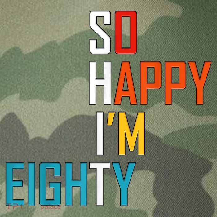 So Happy I'm Eighty Gag 80 Year Old Funny 80th Birthday Legacy Tie Dye Trucker Hat