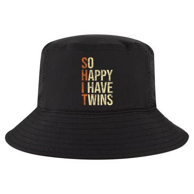 So Happy I Have Twins Twin Dad Father Mother Of Twins Cool Comfort Performance Bucket Hat