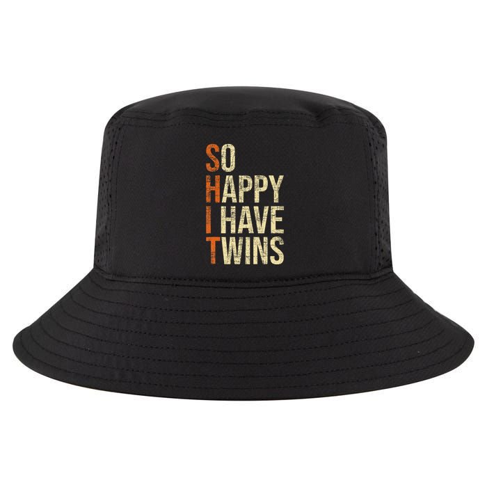 So Happy I Have Twins Twin Dad Father Mother Of Twins Cool Comfort Performance Bucket Hat