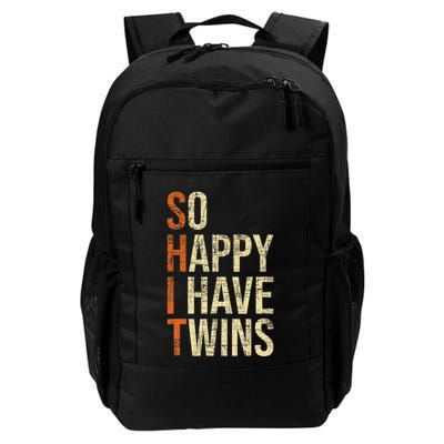 So Happy I Have Twins Twin Dad Father Mother Of Twins Backpack
