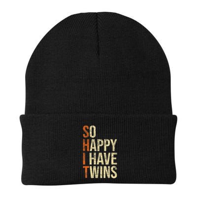 So Happy I Have Twins Twin Dad Father Mother Of Twins Beanie