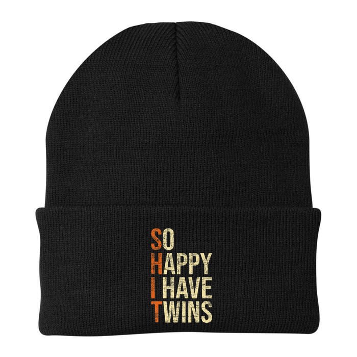 So Happy I Have Twins Twin Dad Father Mother Of Twins Beanie