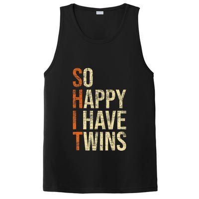So Happy I Have Twins Twin Dad Father Mother Of Twins PosiCharge Competitor Tank