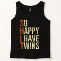 So Happy I Have Twins Twin Dad Father Mother Of Twins Tank Top