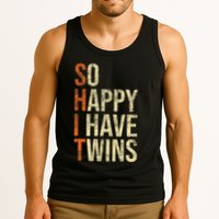 So Happy I Have Twins Twin Dad Father Mother Of Twins Tank Top