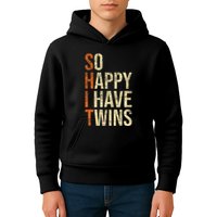 So Happy I Have Twins Twin Dad Father Mother Of Twins Kids Hoodie