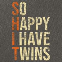 So Happy I Have Twins Twin Dad Father Mother Of Twins Cotton Canvas Backpack