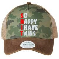 So Happy I Have Twins Funny Parent Twin Mom Dad Mothers Day Legacy Tie Dye Trucker Hat