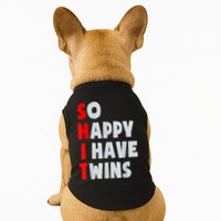 So Happy I Have Twins Funny Parent Twin Mom Dad Mothers Day Doggie Tank