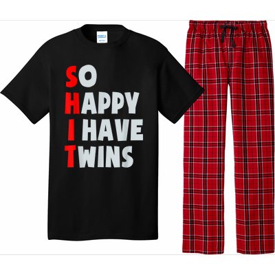 So Happy I Have Twins Funny Parent Twin Mom Dad Mothers Day Pajama Set