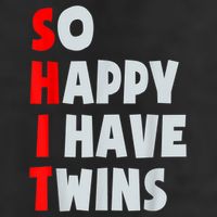 So Happy I Have Twins Funny Parent Twin Mom Dad Mothers Day Golf Towel