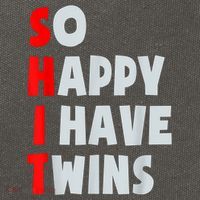 So Happy I Have Twins Funny Parent Twin Mom Dad Mothers Day Cotton Canvas Backpack