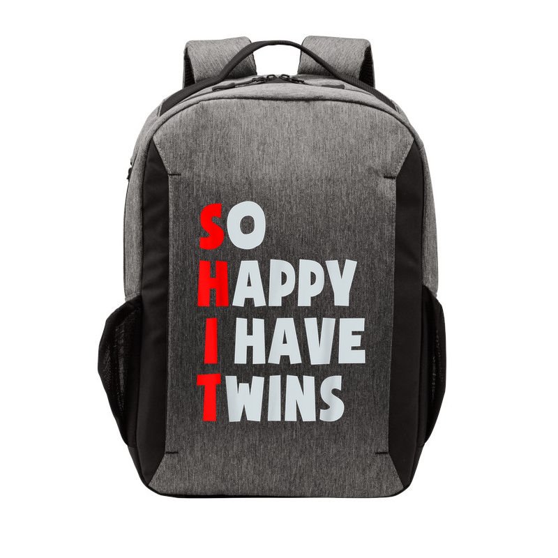 So Happy I Have Twins Funny Parent Twin Mom Dad Mothers Day Vector Backpack