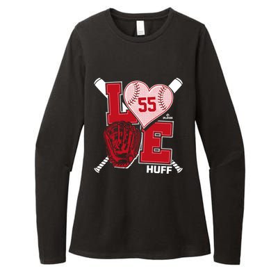 Sam Huff Is Love Texas Baseball Fan Valentines Day Cool Gift Womens CVC Long Sleeve Shirt