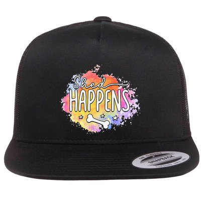 Shed Happens Is Dog Paws Is Dog Lover Is Dog Mom Is Dog Dad Flatbill Hat