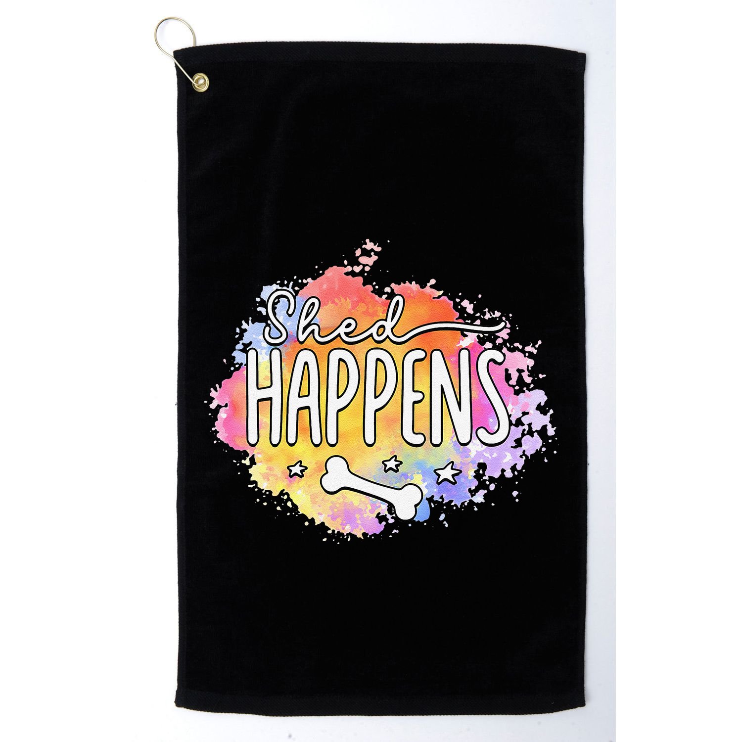 Shed Happens Is Dog Paws Is Dog Lover Is Dog Mom Is Dog Dad Golf Towel