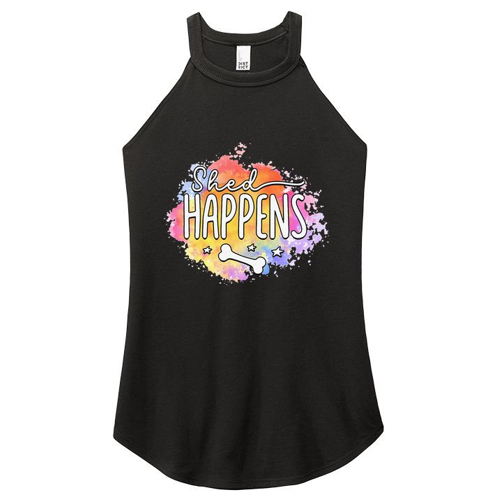 Shed Happens Is Dog Paws Is Dog Lover Is Dog Mom Is Dog Dad Women's Perfect Tri Rocker Tank