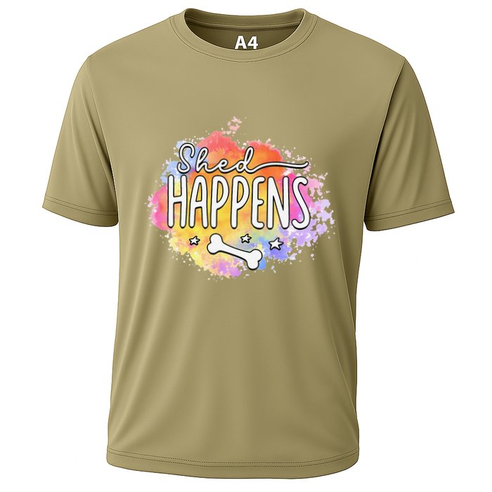 Shed Happens Is Dog Paws Is Dog Lover Is Dog Mom Is Dog Dad Cooling Performance Crew T-Shirt
