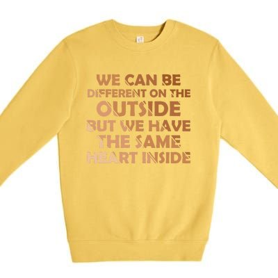 Same Heart Inside Juneteenth Black History Month Women Premium Crewneck Sweatshirt