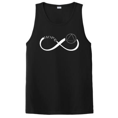 Sobriety Hope Infinity Sober Recovery Abstinence Supporter PosiCharge Competitor Tank