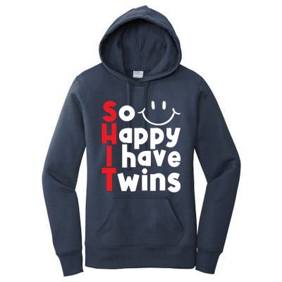 So Happy I Have Twins Funny Mom Mother Mama Women's Pullover Hoodie