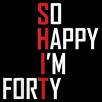 So Happy I'm Forty Funny 40th Birthday 40 Year Old Gag Gift Backpack
