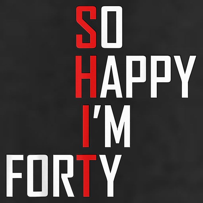 So Happy I'm Forty Funny 40th Birthday 40 Year Old Gag Gift Hat