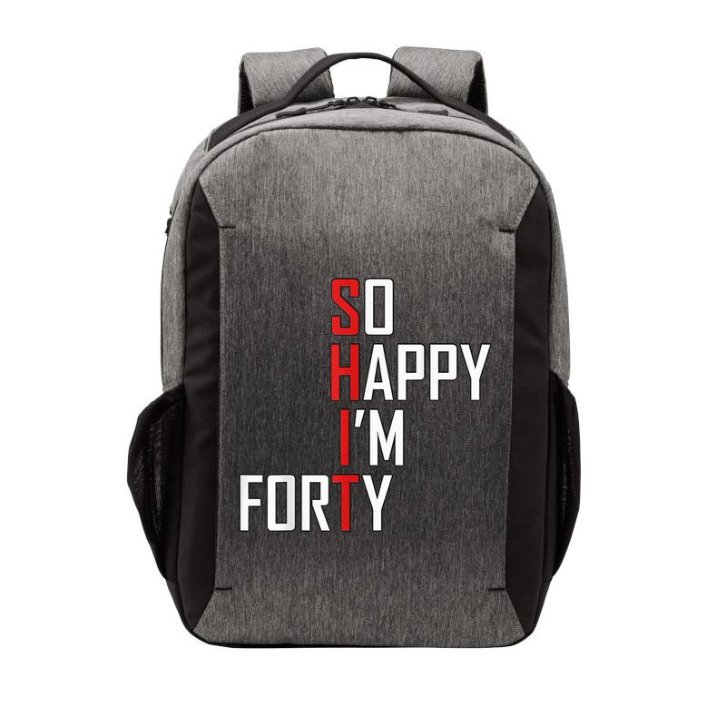 So Happy I'm Forty Funny 40th Birthday 40 Year Old Gag Gift Vector Backpack