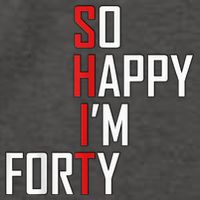 So Happy I'm Forty Funny 40th Birthday 40 Year Old Gag Gift Vector Backpack