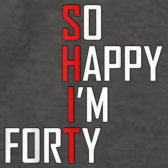 So Happy I'm Forty Funny 40th Birthday 40 Year Old Gag Gift Vector Backpack