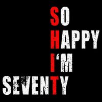 SO HAPPY I'M SEVENTY FUNNY 70th BIRTHDAY TEXT QUOTE GIFTS City Backpack