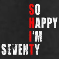 SO HAPPY I'M SEVENTY FUNNY 70th BIRTHDAY TEXT QUOTE GIFTS Golf Towel