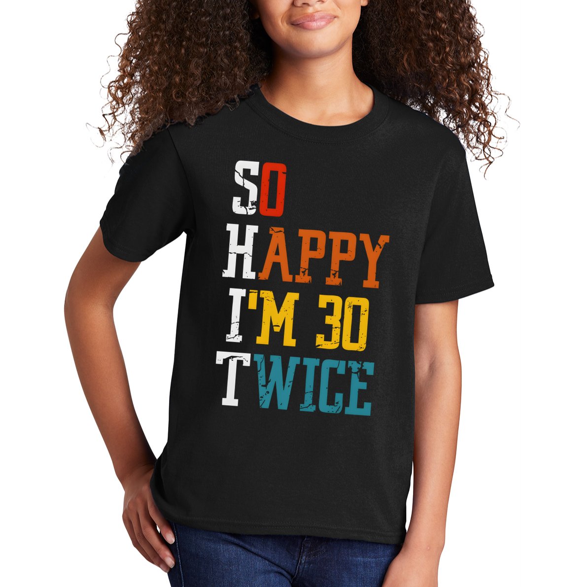 So Happy Im 30 Twice Funny 60th Birthday Kids T-Shirt