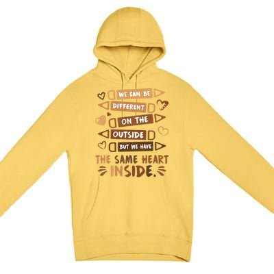 Same Heart Inside Black History Month Africa Juneteenth Gift Premium Pullover Hoodie