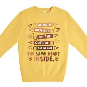 Same Heart Inside Black History Month Africa Juneteenth Gift Premium Crewneck Sweatshirt