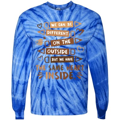 Same Heart Inside Black History Month Africa Juneteenth Gift Tie-Dye Long Sleeve Shirt