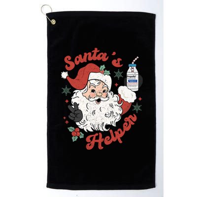 SantaS Helper Icu Crna Propofol Pharmacist Nurse Christmas Funny Gift Platinum Collection Golf Towel