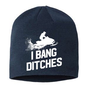 Snowmobile Hoodie - I Bang Ditches Snowmobiling Hoodie Sustainable Beanie