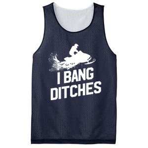 Snowmobile Hoodie - I Bang Ditches Snowmobiling Hoodie Mesh Reversible Basketball Jersey Tank