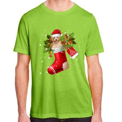 Santa Havanese In Christmas Sock Pajama Meaningful Gift Adult ChromaSoft Performance T-Shirt