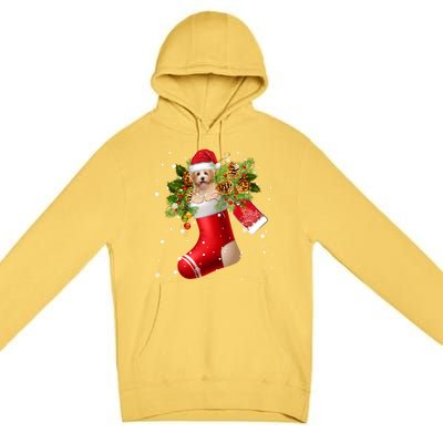 Santa Havanese In Christmas Sock Pajama Meaningful Gift Premium Pullover Hoodie