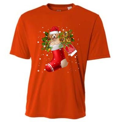 Santa Havanese In Christmas Sock Pajama Meaningful Gift Cooling Performance Crew T-Shirt