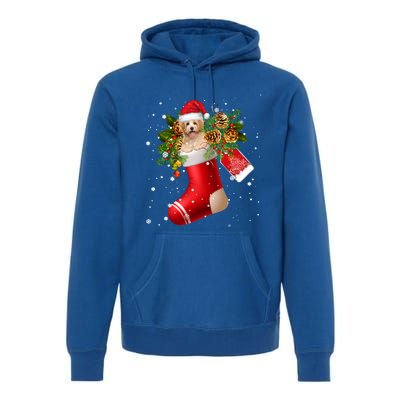 Santa Havanese In Christmas Sock Pajama Meaningful Gift Premium Hoodie