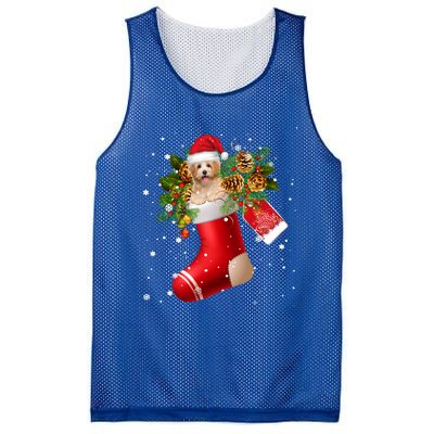 Santa Havanese In Christmas Sock Pajama Meaningful Gift Mesh Reversible Basketball Jersey Tank