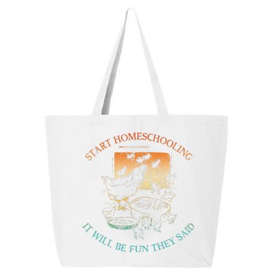 Start Homeschooling It Will Be Fun They Said Flow Vintage 25L Jumbo Tote