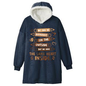 Same Heart Inside Black History Month Africa Juneteenth Meaningful Gift Hooded Wearable Blanket