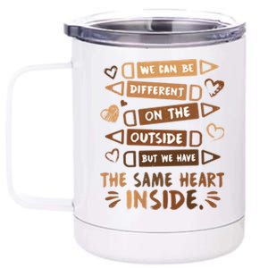 Same Heart Inside Black History Month Africa Juneteenth Meaningful Gift 12 oz Stainless Steel Tumbler Cup